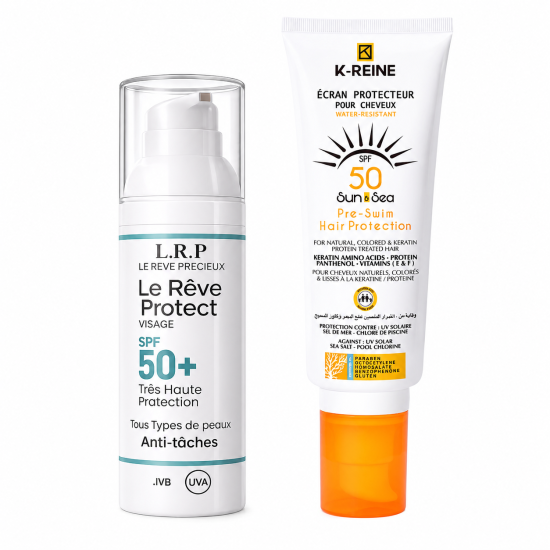 PACK - LRP ECRAN INVISIBLE ANTI TACHES SPF50+ + K-REINE ECRAN CHEVEUX SPF50+