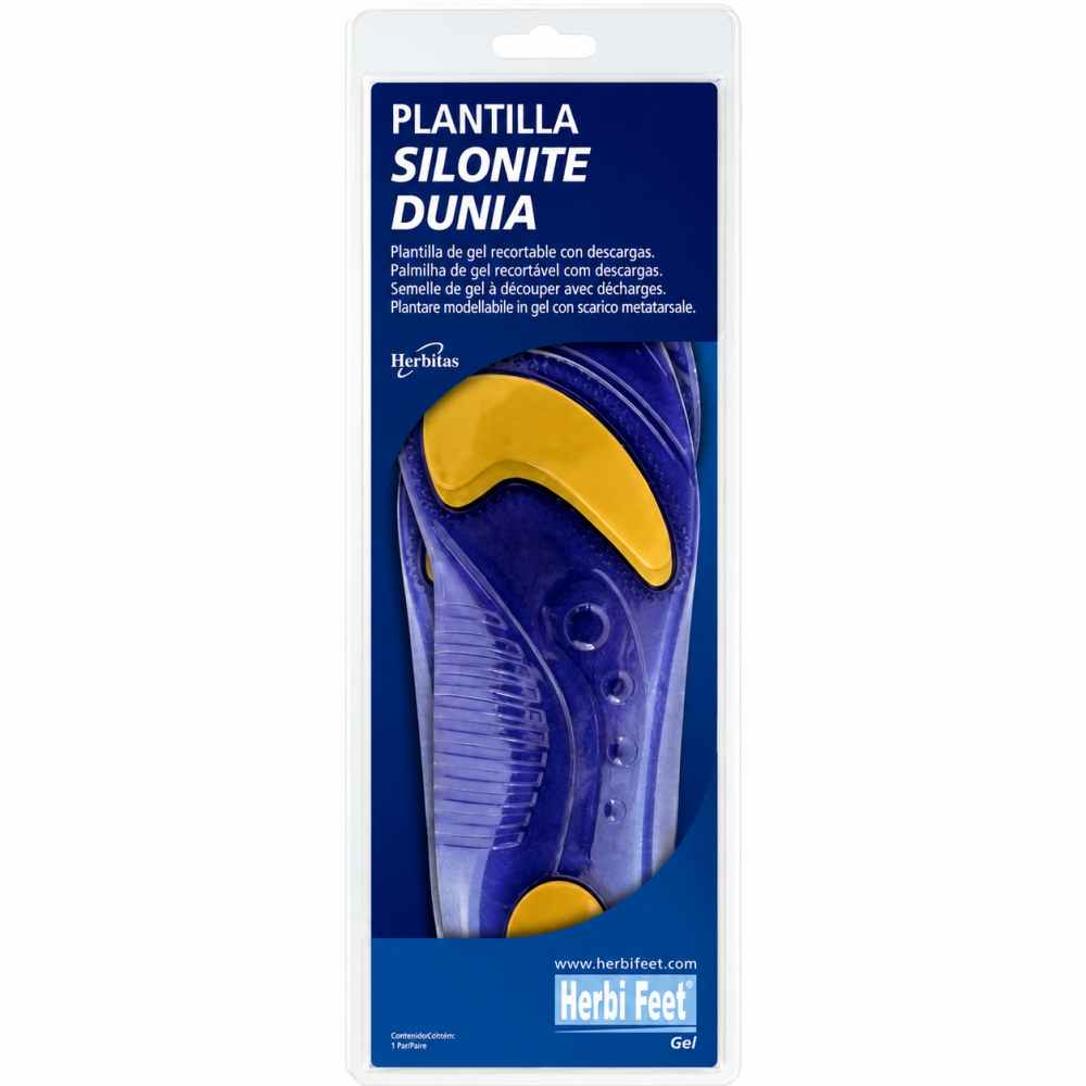 HERBI FEET - SEMELLE DE GEL À DÉCOUPER AVEC DÉCHARGE DUNIA TAILLE S