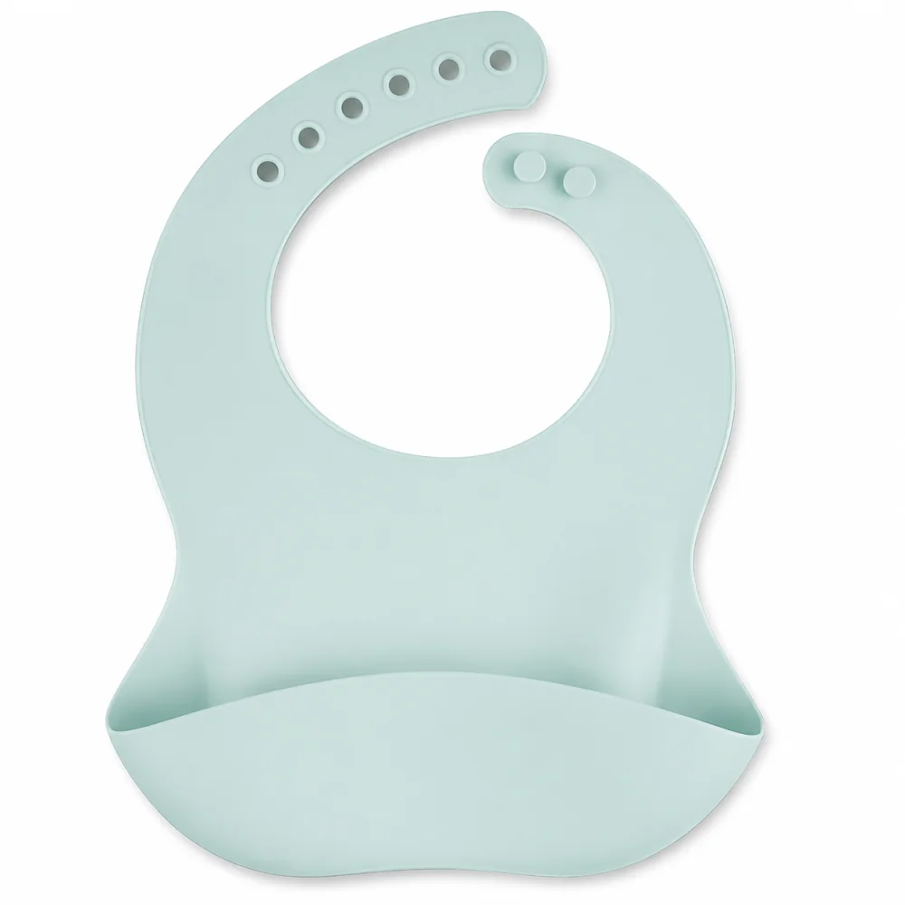 CANPOL BABIES BAVOIR SILICONE AVEC POCHE GREEN REF 51/030