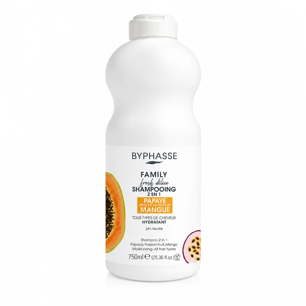 BYPHASSE FAMILY - SHAMPOOING 2 EN 1 PAPAYE MANGUE 750ML