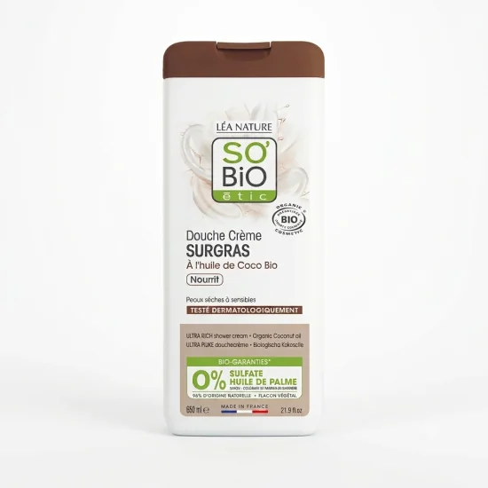 SO BIO DOUCHE - CREME SURGRAS A L’HUILE DE COCO BIO 650ML