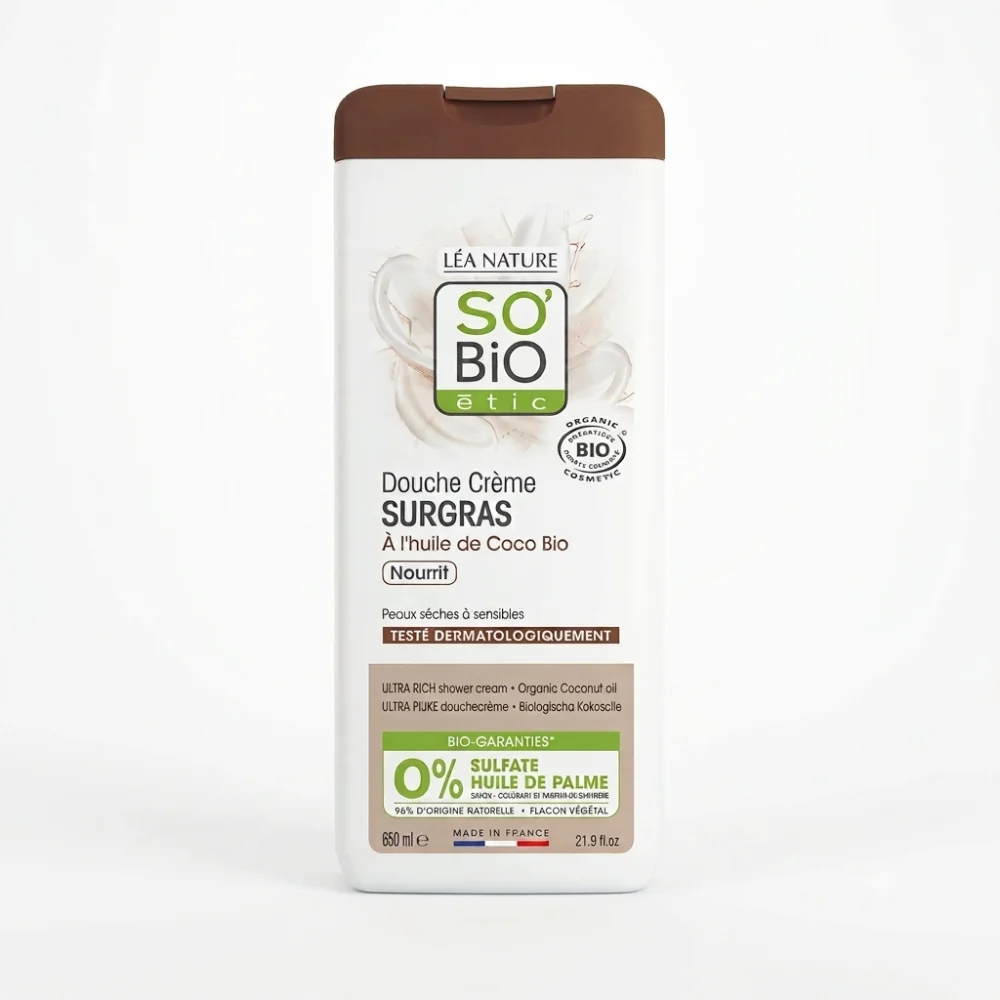 SO BIO DOUCHE - CREME SURGRAS A L’HUILE DE COCO BIO 650ML