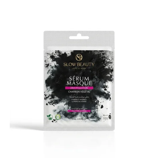 SLOW BEAUTY - MASQUE SÉRUM ANTI-POLLUTION CHARBON VÉGÉTAL
