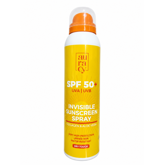 AURACY ECRAN SPRAY INVISIBLE SPF 50+ pour Femmes