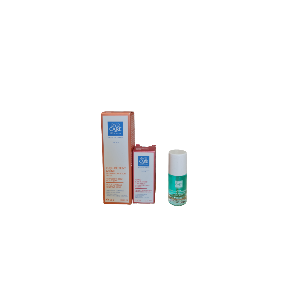 EYE CARE COFFRET FOND DE TEINT + VERNIS SOIN DURCISSEUR + SOIN ACTI...