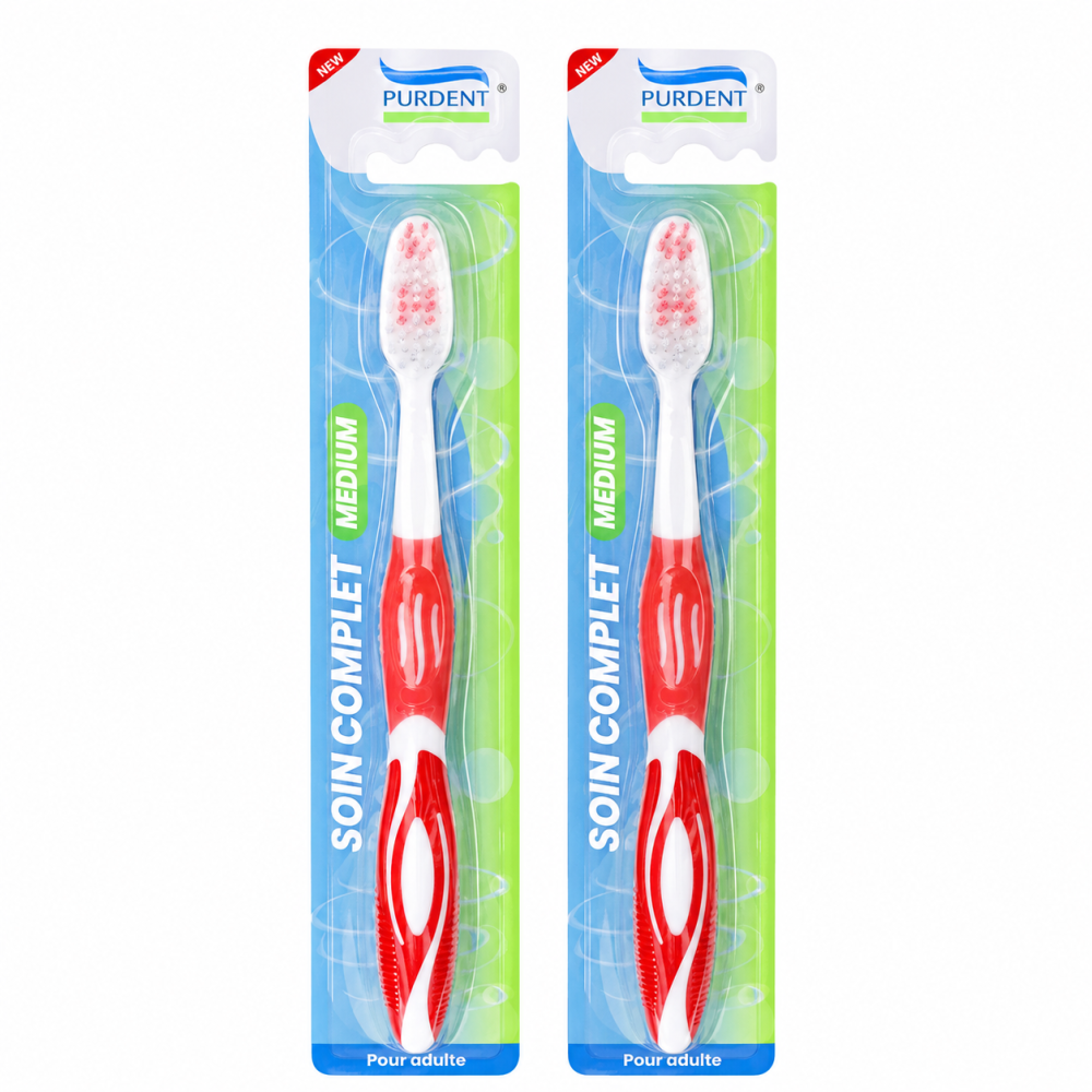 PURDENT - LOT DE 2 BROSSES A DENTS