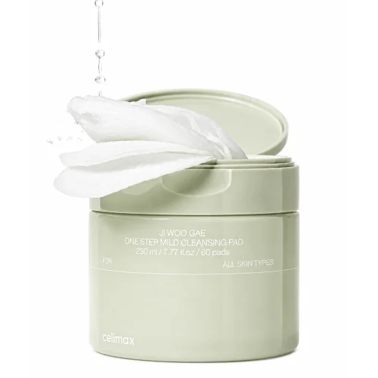 CELIMAX JI WOO GAE ONE STEP - DISQUES NETTOYANTS DOUX POUR LE VISAGE 60 DISQUES