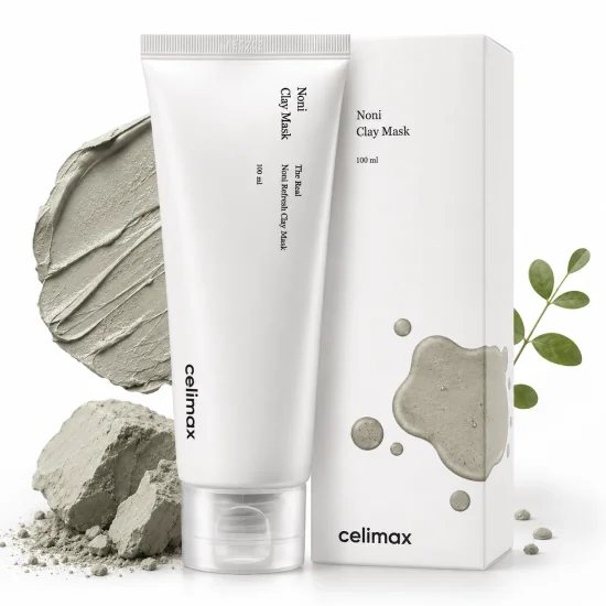 CELIMAX THE REAL NONI REFRESH CLAY MASK - MASQUE À L'ARGILE RAFRAÎCHISSANT POUR LE VISAGE  100ml