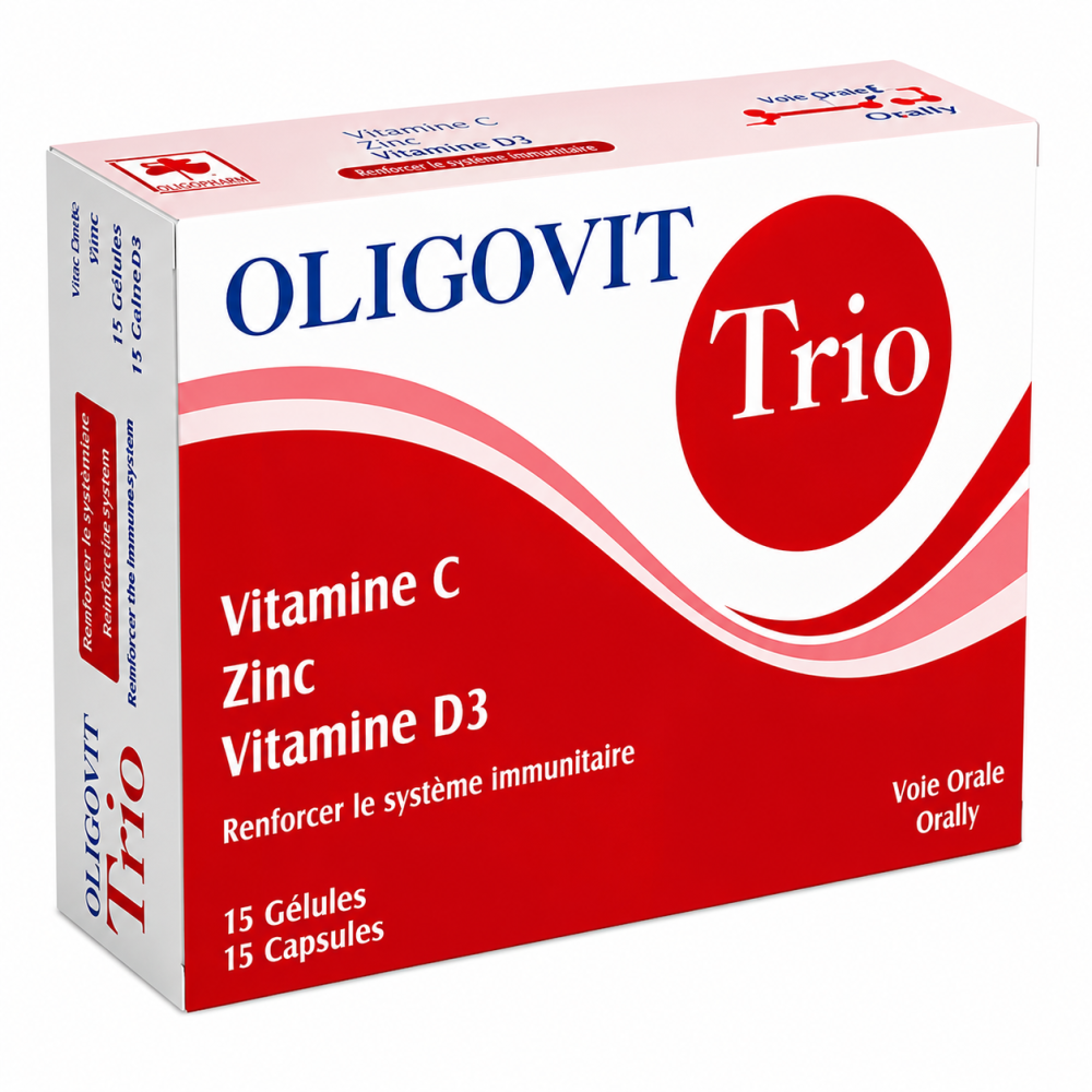VITAL - OLIGOVIT TRIO ZINC VITAMINE C D3 15 GÉLULES