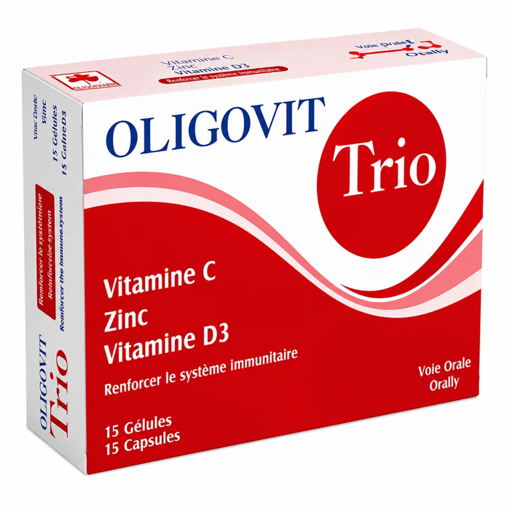 VITAL - OLIGOVIT TRIO ZINC VITAMINE C D3 15 GÉLULES