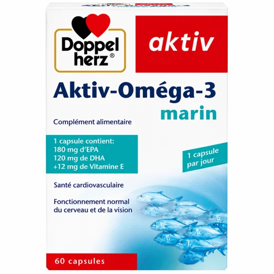 DOPPEL HERZ - AKTIV OMEGA 3 MARIN 60 CAPSULES