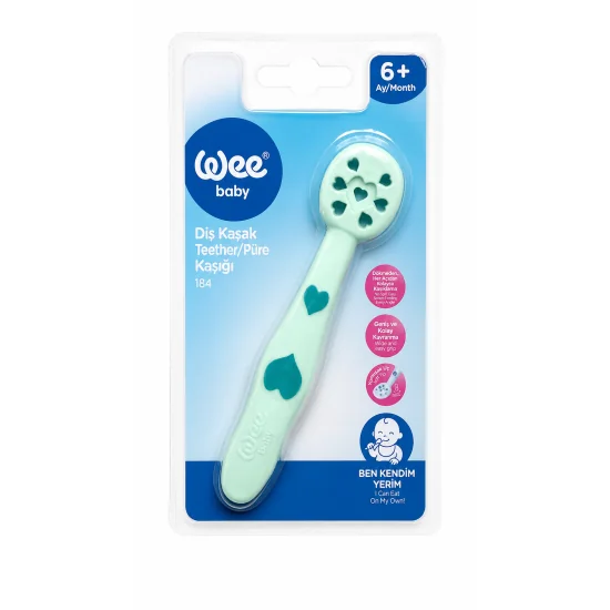WEE BABY - CUILLÈRE DE DENTITION EN SILICONE POUR BÉBÉ +6MOIS