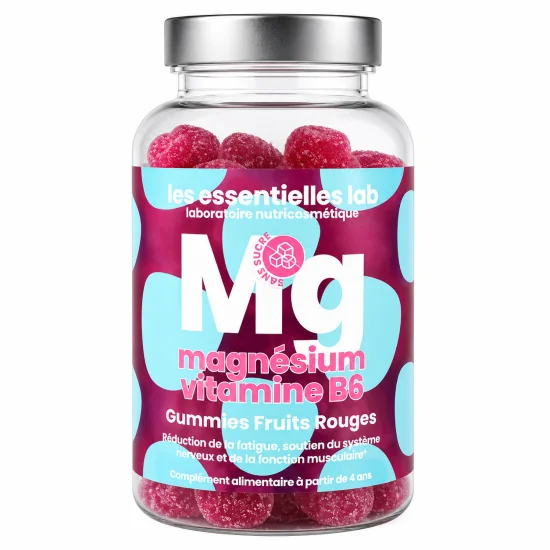 LES ESSENTIELLES LAB - MAGNESIUM+VITAMINE B6 FRUITS ROUGES 60 GUMMIES