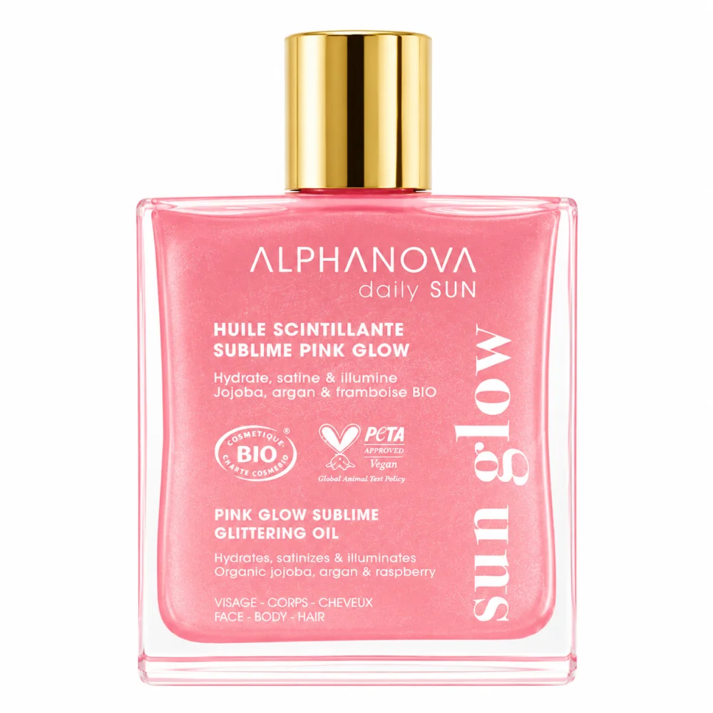ALPHANOVA - HUILE SCINTILLANTE SUBLIME PINK GLOW 50ML