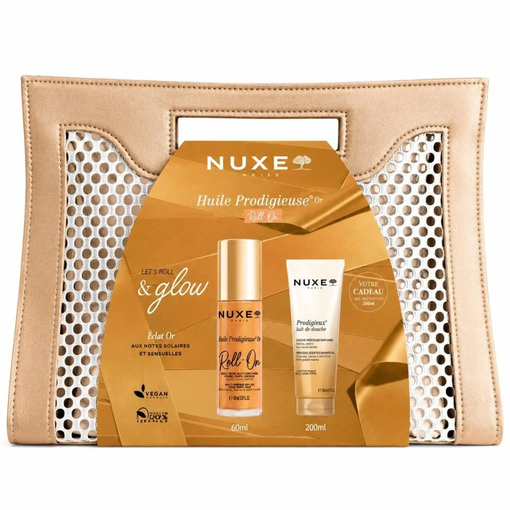 NUXE - ROLL&GLOW OR ECLAT 60ML +HUILE DE DOUHE 200ML ET SAC OFFERTS