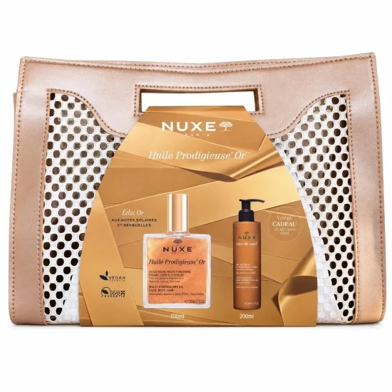 NUXE - HUILE PRODIGIEUSE OR 100ML + GEL NETTOYANT 200ML ET SAC OFFERTS