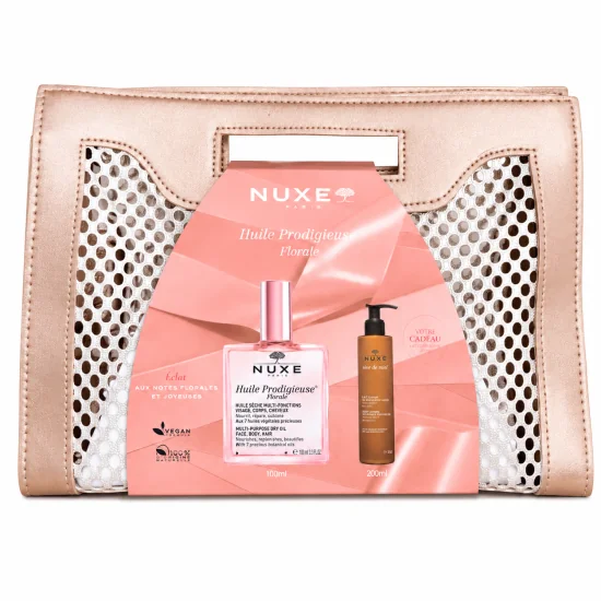 NUXE - HUILE PRODIGIEUSE FLORALE 100ML + GEL NETTOYANT 200ML ET SAC OFFERTS