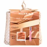 NUXE - HUILE PRODIGIEUSE OR 50ML + ROLL&GLOW 8ML ET BOURSE OFFERTS