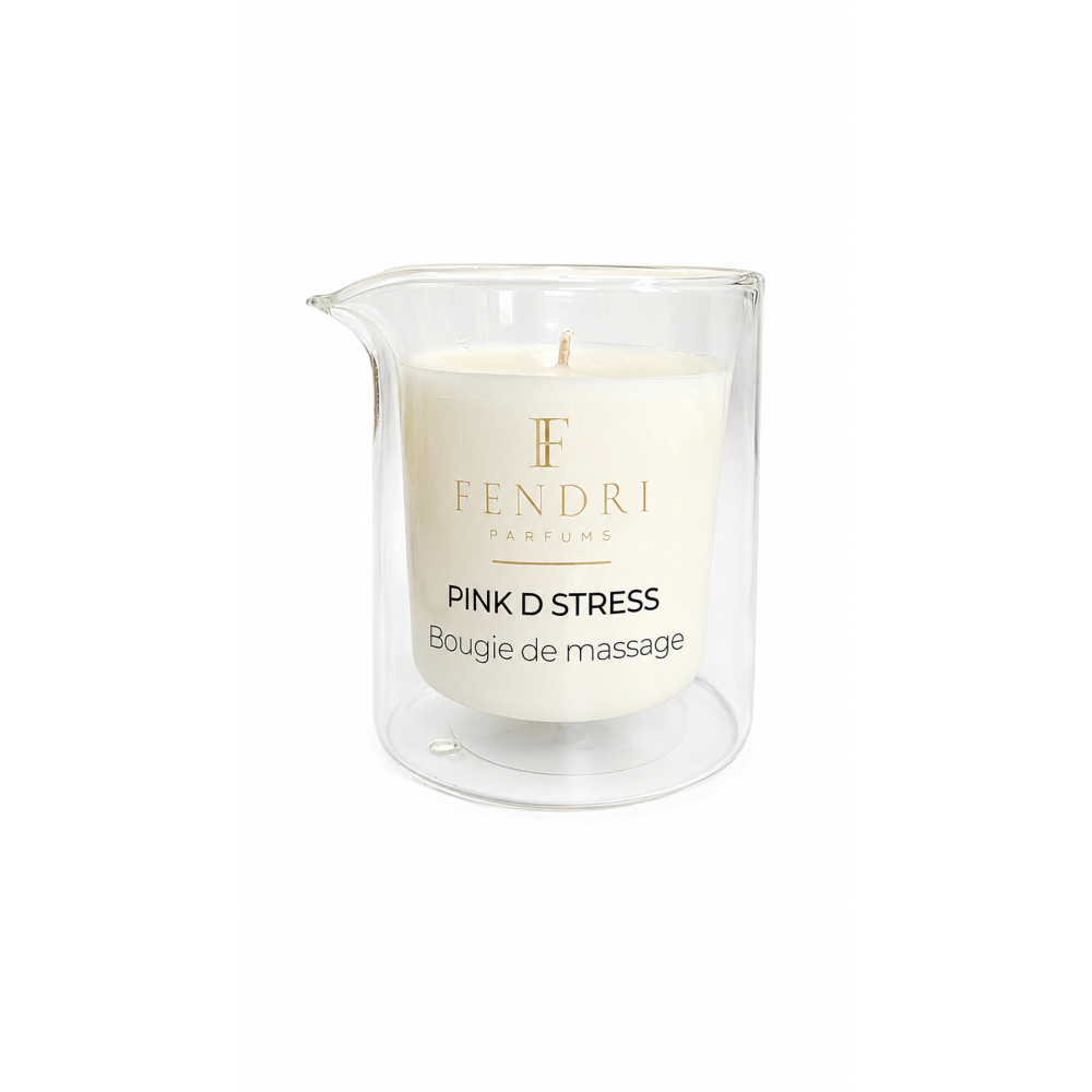 BOUGIE DE MASSAGE PINK D STRESS – F FENDRI PARFUMS | BOUGIE PARFUMÉE RELAXANTE