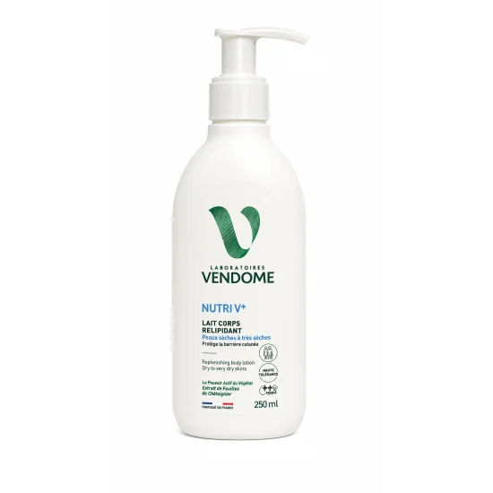 LABORATOIRES VENDOME NUTRI V+ LAIT CORPS RELIPIDANT 250 ML – PEAUX SÈCHES À TRÈS SÈCHES