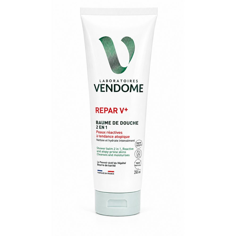 VENDÔME REPAR V+ BAUME DE DOUCHE 2 EN 1 PEAUX RÉACTIVES 200 ML