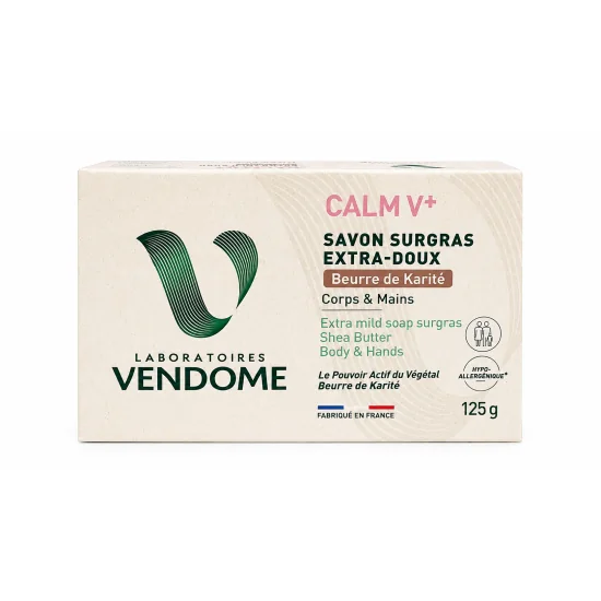 VENDÔME CALM V+ SAVON SURGRAS EXTRA DOUX AU KARITÉ 125 G