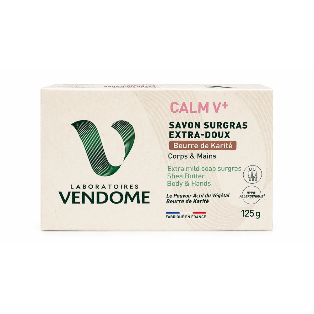 VENDÔME CALM V+ SAVON SURGRAS EXTRA DOUX AU KARITÉ 125 G