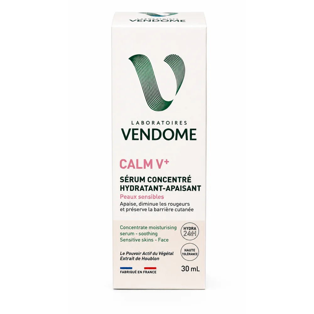 VENDÔME CALM V+ SÉRUM CONCENTRÉ HYDRATANT APAISANT 30 ML – Peaux Sensibles | Para Fendri