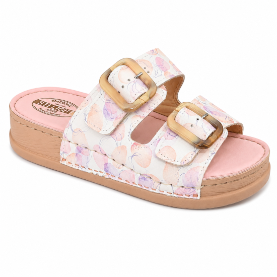 STILIGHT - CLAQUETTES ORTHOPEDIQUES FEMME BLANCS AVEC DESIGN