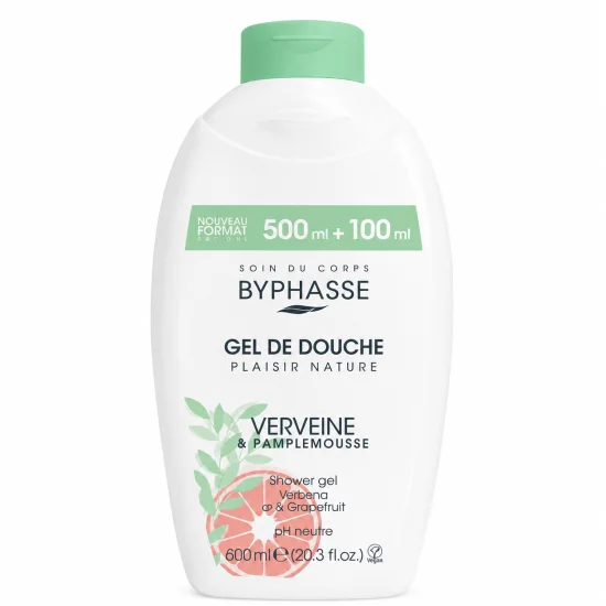 BYPHASSE - GEL DOUCHE VERVEINE ET PAMPLEMOUSSE 600ML