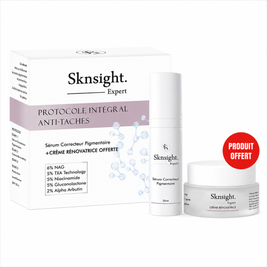 SKINSIGHT - PROTOCOLE INTÉGRAL ANTI TACHE : SERUM + CREME OFFERTE