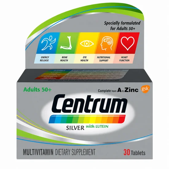 CENTRUM SILVER ADULTS 50+ MULTIVITAMIN 30 COMPRIMÉS