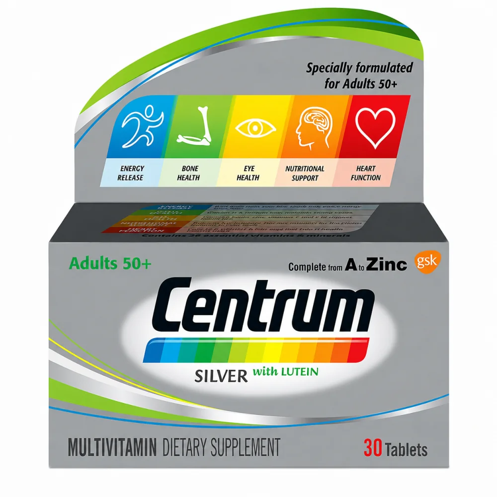 CENTRUM SILVER ADULTS 50+ MULTIVITAMIN 30 COMPRIMÉS