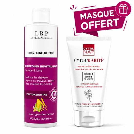 PACK - LRP SHAMPOOING KERATIN + CYTOLCAP MASQUE KARITE OFFERT