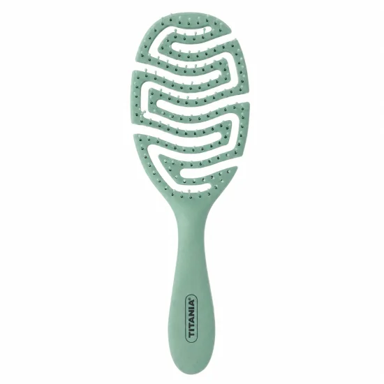 TITANIA - BROSSE FLEX EN PLASTIQUE RECYCLE COLLECTION VERT DOUX REF 2886