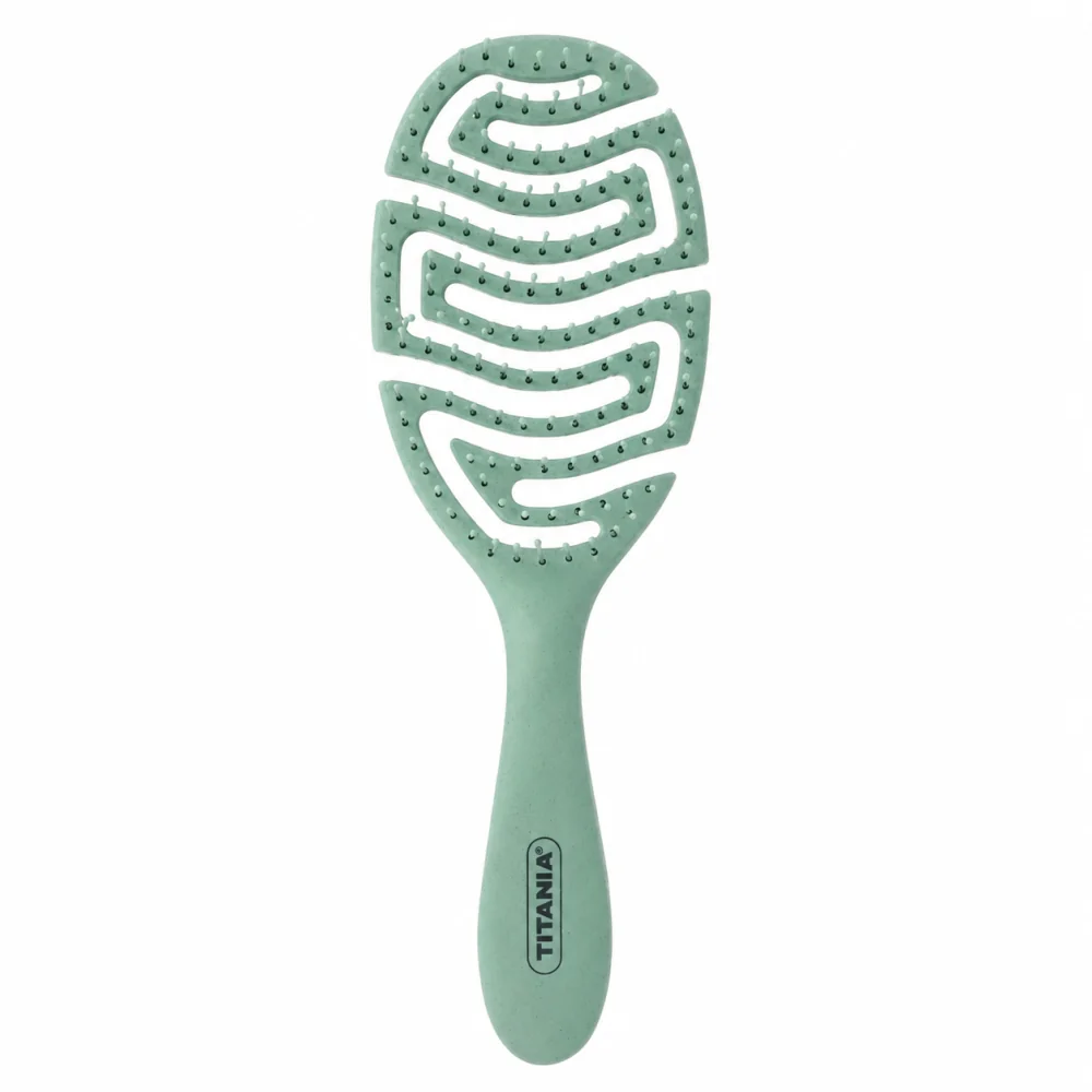 TITANIA - BROSSE FLEX EN PLASTIQUE RECYCLE COLLECTION VERT DOUX REF 2886