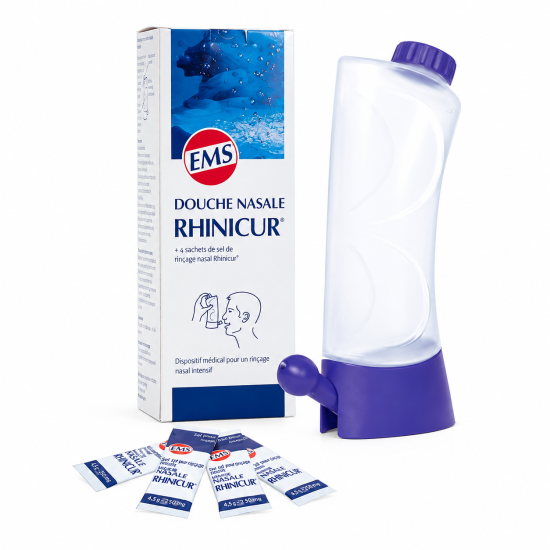 RHINICUR DOUCHE NASALE ADULTE + 4 SACHETS DE SEL