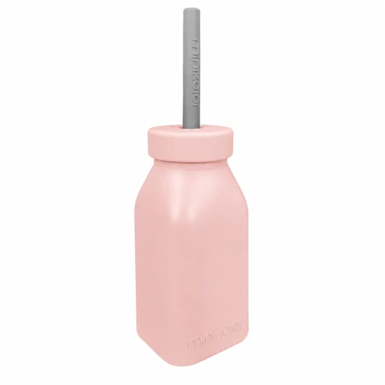 MINIKOIOI - BOUTEILLE 200ML + PAILLE ROSE