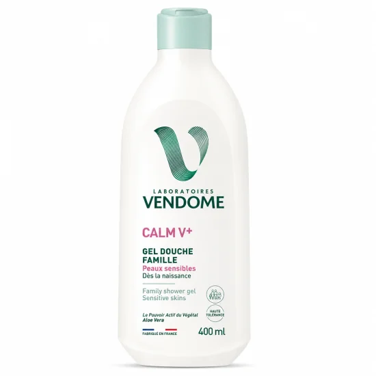 LAB VENDOME CALM V+ - GEL DOUCHE FAMILLE PEAUX SENSIBLES ALOE VERA 400ML