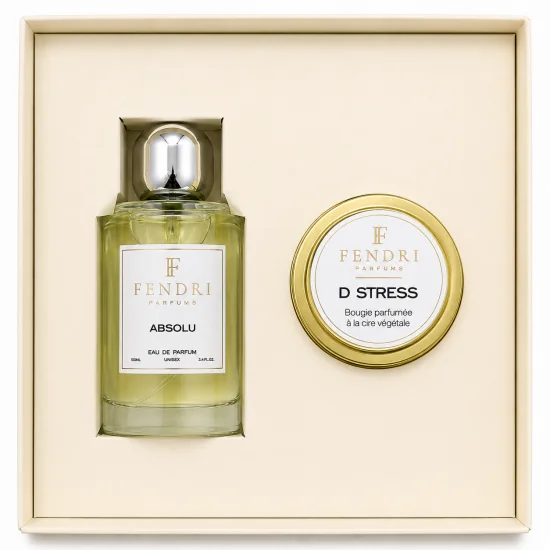 FENDRI PARFUMS - COFFRET ABSOLU : PARFUM 100ML + BOUGIE D-STRESS