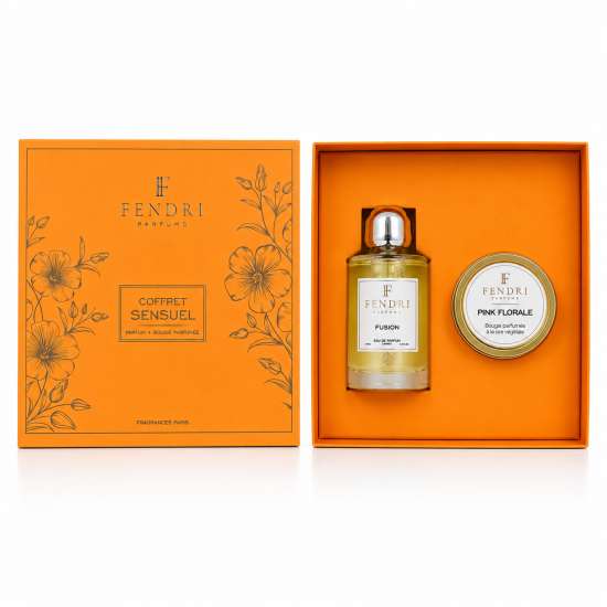 FENDRI PARFUMS - COFFRET FUSION : PARFUM 100ML + BOUGIE FLORALE
