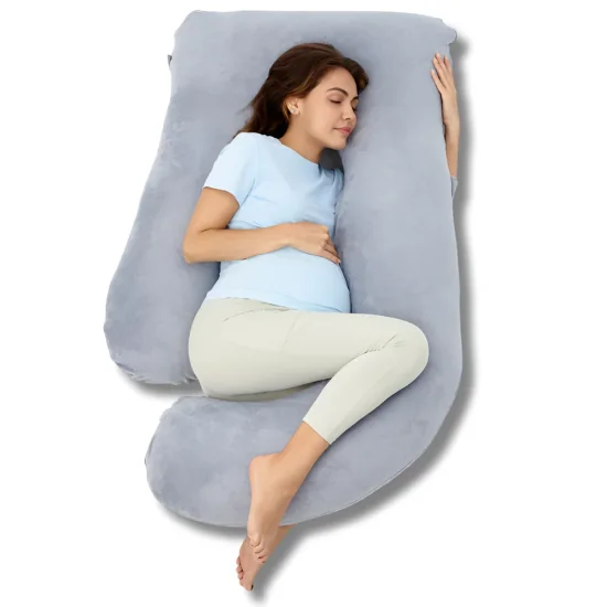 MOMCOZY - COUSSIN DE GROSSESSE & ALLAITEMENT ULTRA CONFORT GRIS