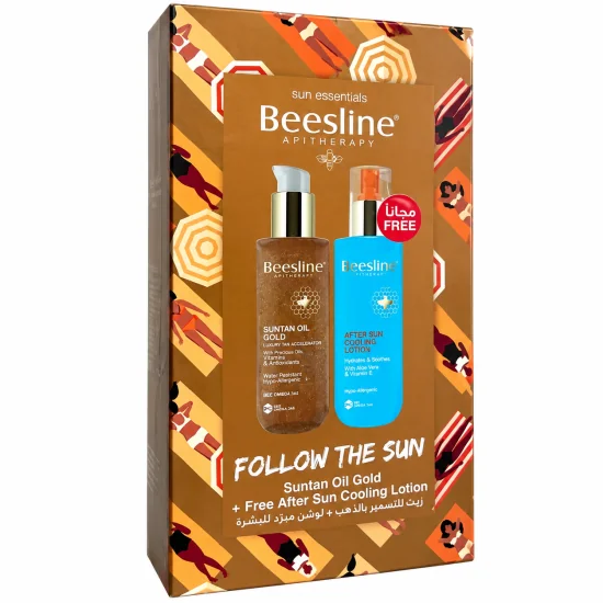 BEESLINE - COFFRET SUNTAN OIL GOLD 200ML + AFTER SUN LOTION 200ML OFFERT
