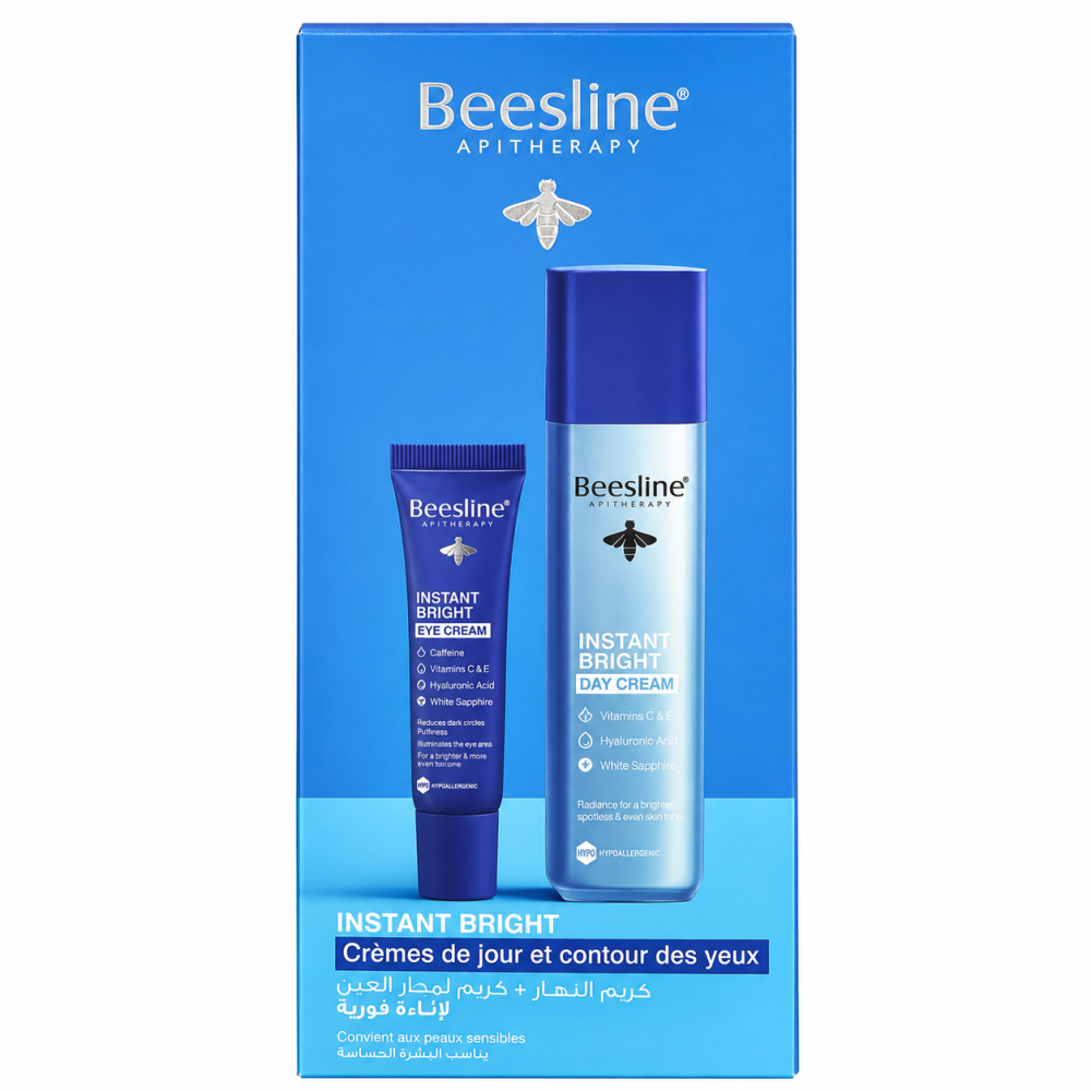 BEESLINE - COFFRET INSTANT BRIGHT : CRÈME DE JOUR 50 ML + CRÈME CONTOUR DES YEUX 15 ML
