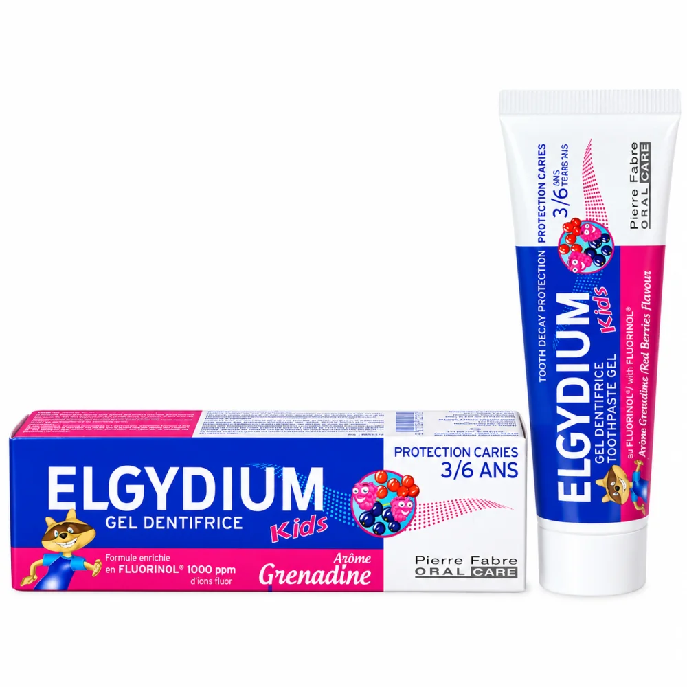 ELGYDIUM KIDS - GEL DENTIFRICE PROTECTION CARIES GRENADINE 3-6ANS 50 ML