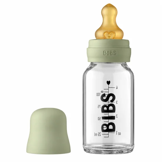 BIBS - BIBERON EN VERRE RESISTANT A LA CHALEUR ET ANTI-COLIQUES 110ML