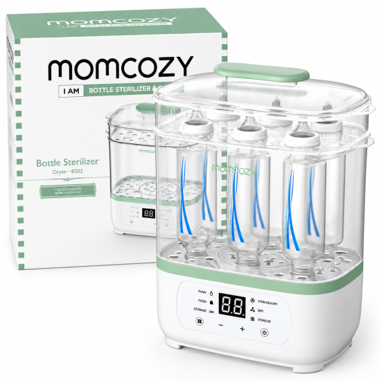 MOMCOZY - STÉRILISATEUR & SÉCHEUR DE BIBERONS 8EN1 XL