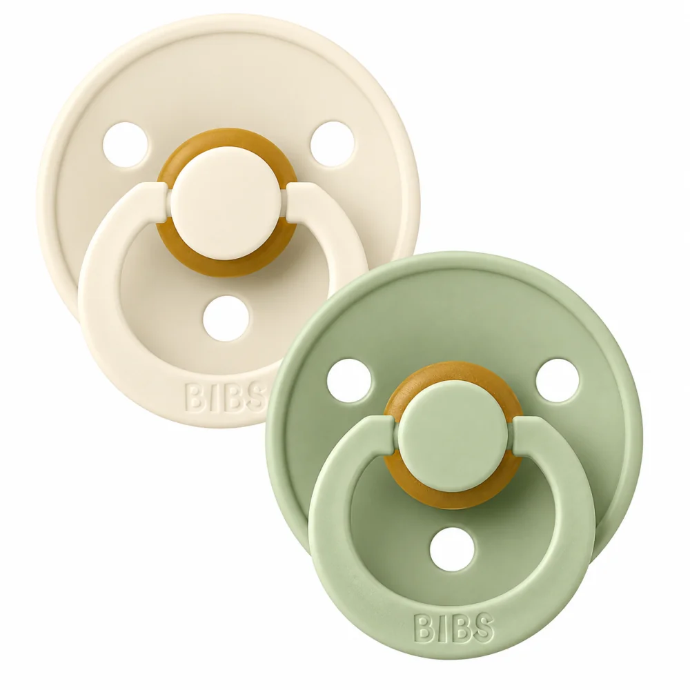 BIBS - LOT DE 2 SUCETTES 0-6 MOIS IVORY/SAGE