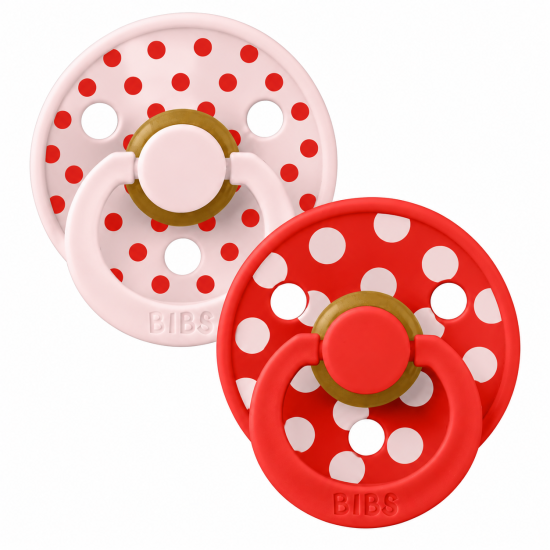 BIBS - LOT DE 02 SUCETTES COLOUR NATURAL RUBBER BLOSSOM CANDY APPLE +0MOIS