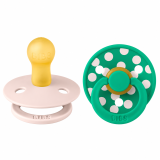 BIBS - LOT DE 2 SUCETTES POLKA PETAL CACTUS 6-18 MOIS